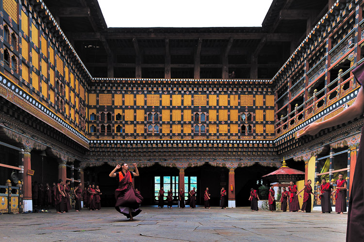 Paro - preparing for the dance festival